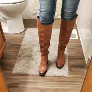 Franco Sarto Brown Leather Boots, Size 8